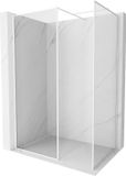 Mexen Kioto-F paroi de douche à l'italienne avec cadre 160 x 110 cm, transparent 8 mm, blanc