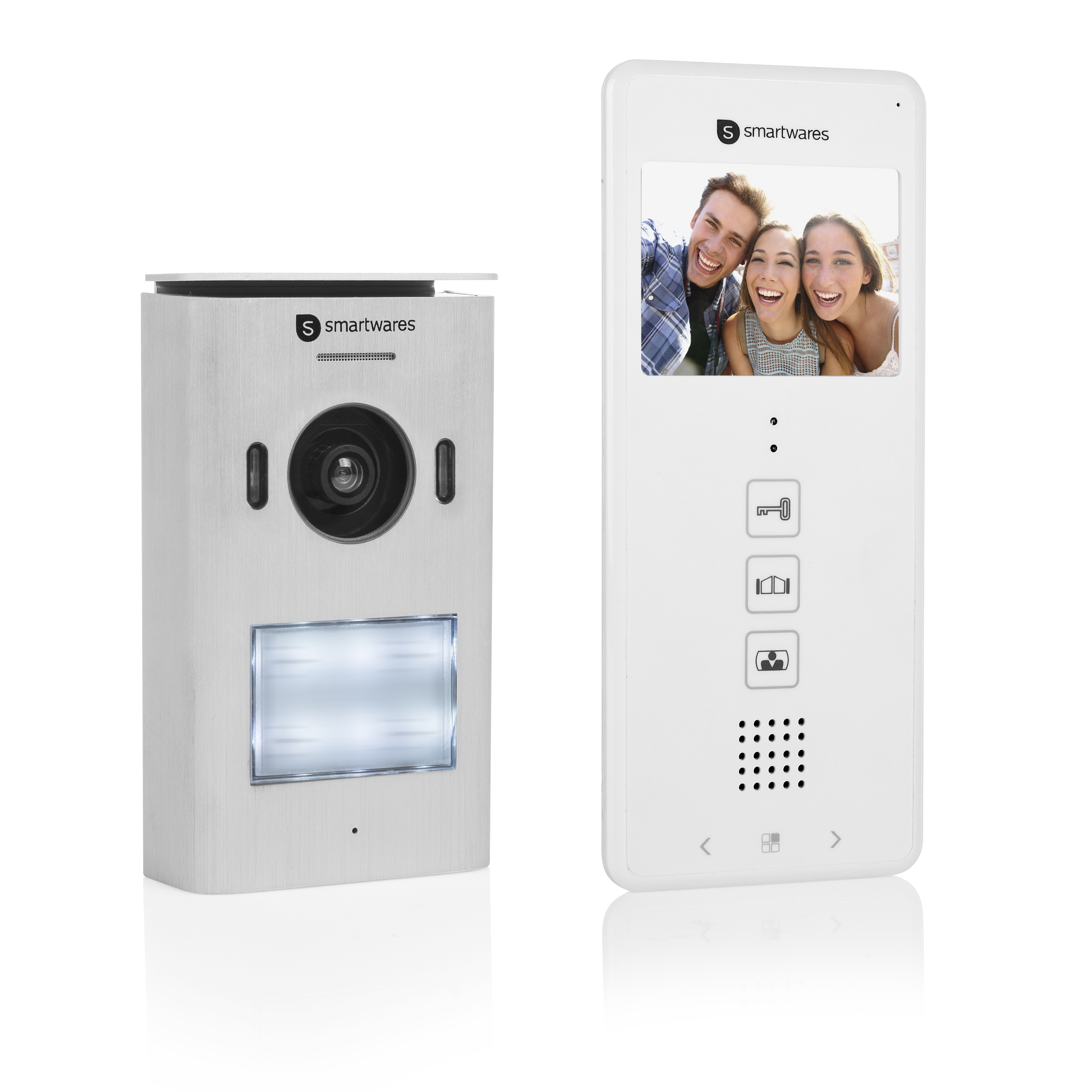 Verliefd Factureerbaar Koel Smartwares DIC-22142 Video intercom systeem voor 4 appartementen wit,  aluminium deurbel/intercom kopen? | Kieskeurig.nl | helpt je kiezen