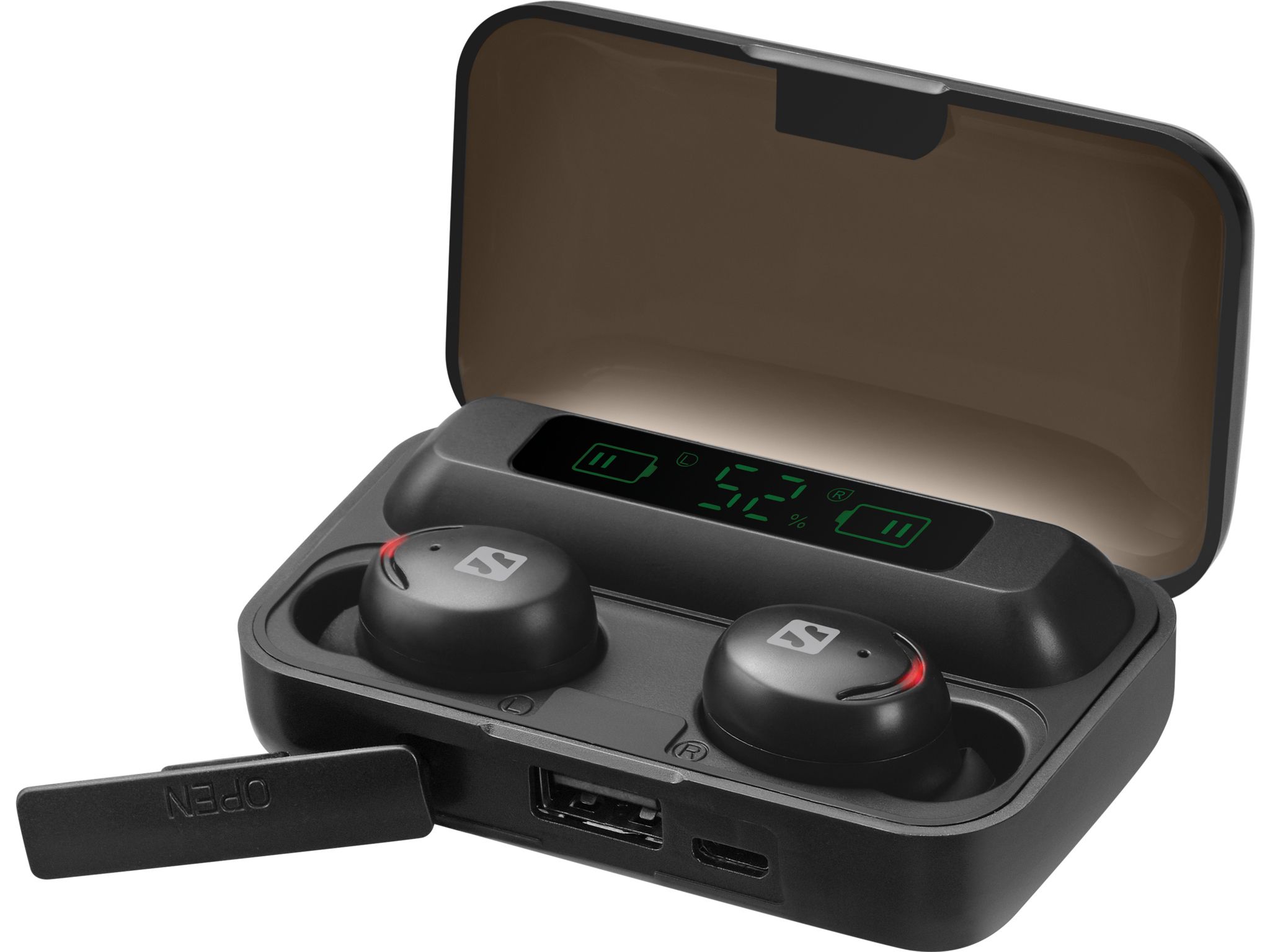 Sandberg Bluetooth Earbuds + Powerbank - Zwart