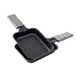 Set Master 2 rechthoekige raclette-pannetjes met grijs gespikkelde handgreep