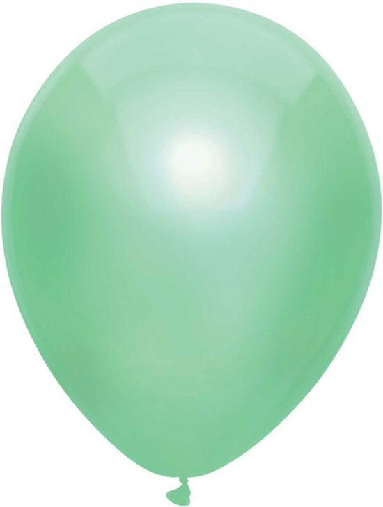 Haza Original Ballonnen Metallic Mint 10 Stuks | Mintgroen | 30 cm