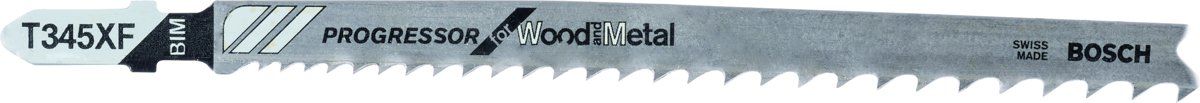 Bosch Decoupeerzaagblad T 345 XF Progressor for Wood and Metal - 3 stuks