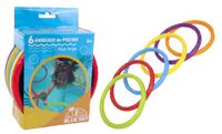 BLUE SKY - Set van 6 verzwaarde ringen - Duikspel - 048412 - Plastic - Zwemles - Onderdompeling - Speelgoed voor kinderen - Zwembadspel - Vanaf 6 jaar