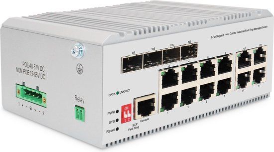 Digitus DN-651145 - Managed Gigabit Ethernet Switch - 8-Port - Grijs