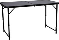 Abbey Camp Campingtafel 120x60 cm Opvouwbaar - Verstelbaar 54-69 cm - Grijs