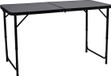 Abbey Camp Campingtafel 120x60 cm Opvouwbaar - Verstelbaar 54-69 cm - Grijs
