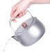 Merkloos Lichtgewicht Titanium Kettle met Filter voor Camping