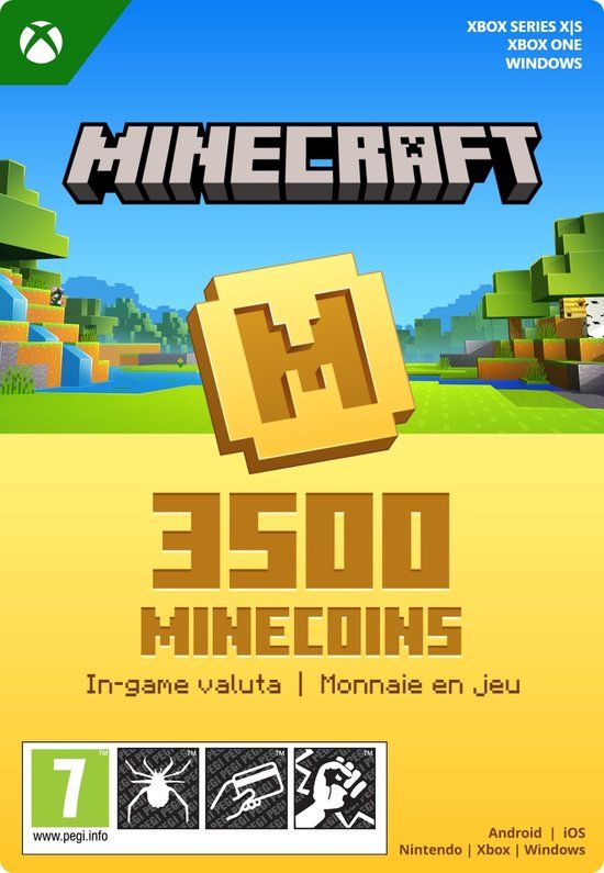 Xbox Minecraft: Minecoins Pack - 3500 Coins - Download - Xbox, Android, iOS, Nintendo Switch, Windows, Xbox One