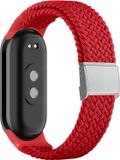 By Qubix Qubix - Braided nylon bandje - Rood - Geschikt voor Xiaomi Smart Band 8 / 9 / 10