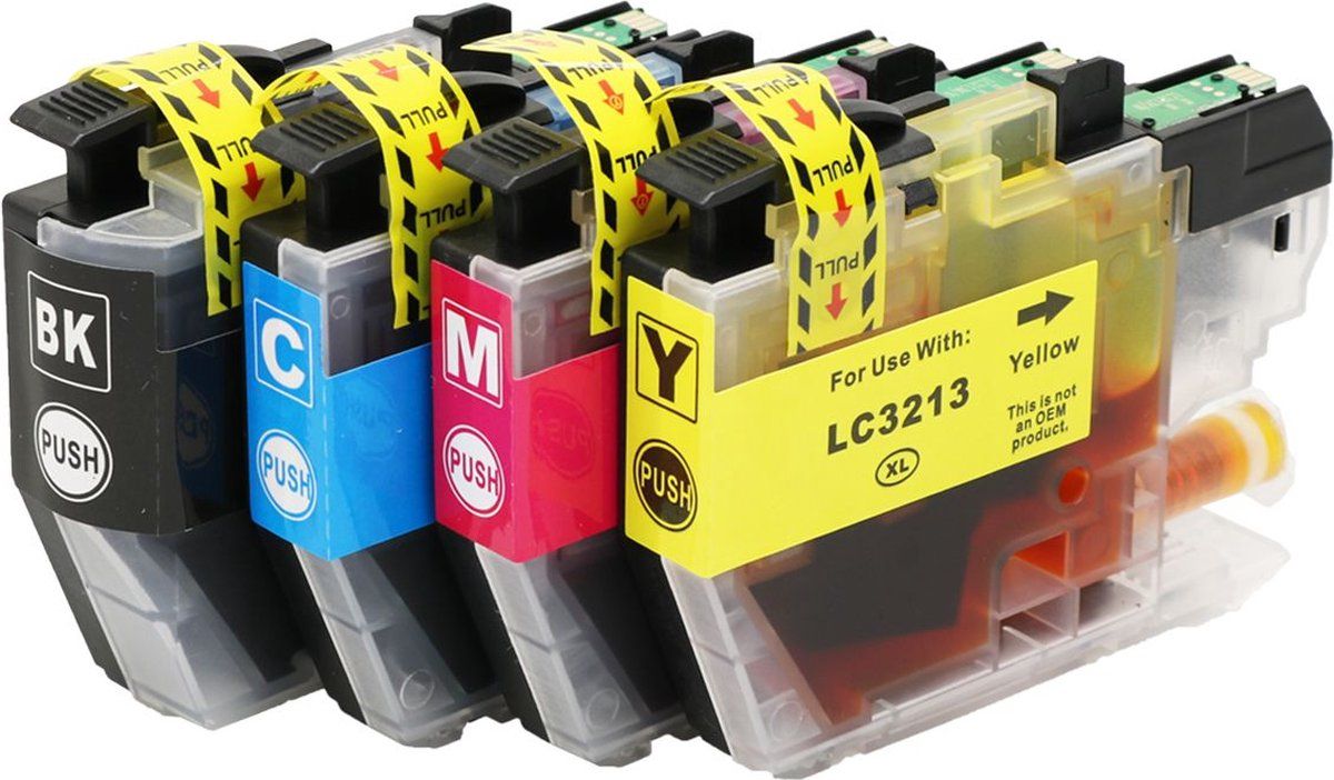 InktDL Compatible inkt cartridges voor Brother LC-3213 XL | Multipack van 4 inktpatronen voor Brother DCP-J572DW, DCP-J772DW, DCP-J774DW, Brother MFC-J491DW, MFC-J497DW, MFC-J890DW & MFC MFC-895DW