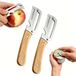 Set de 3 éplucheurs de légumes - Acier inoxydable avec manche en bois et décapsuleur