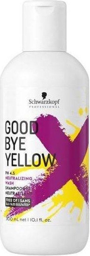 Schwarzkopf Goodbye Yellow Shampoo - 300 ml - Zilvershampoo voor Blond Haar - Unisex