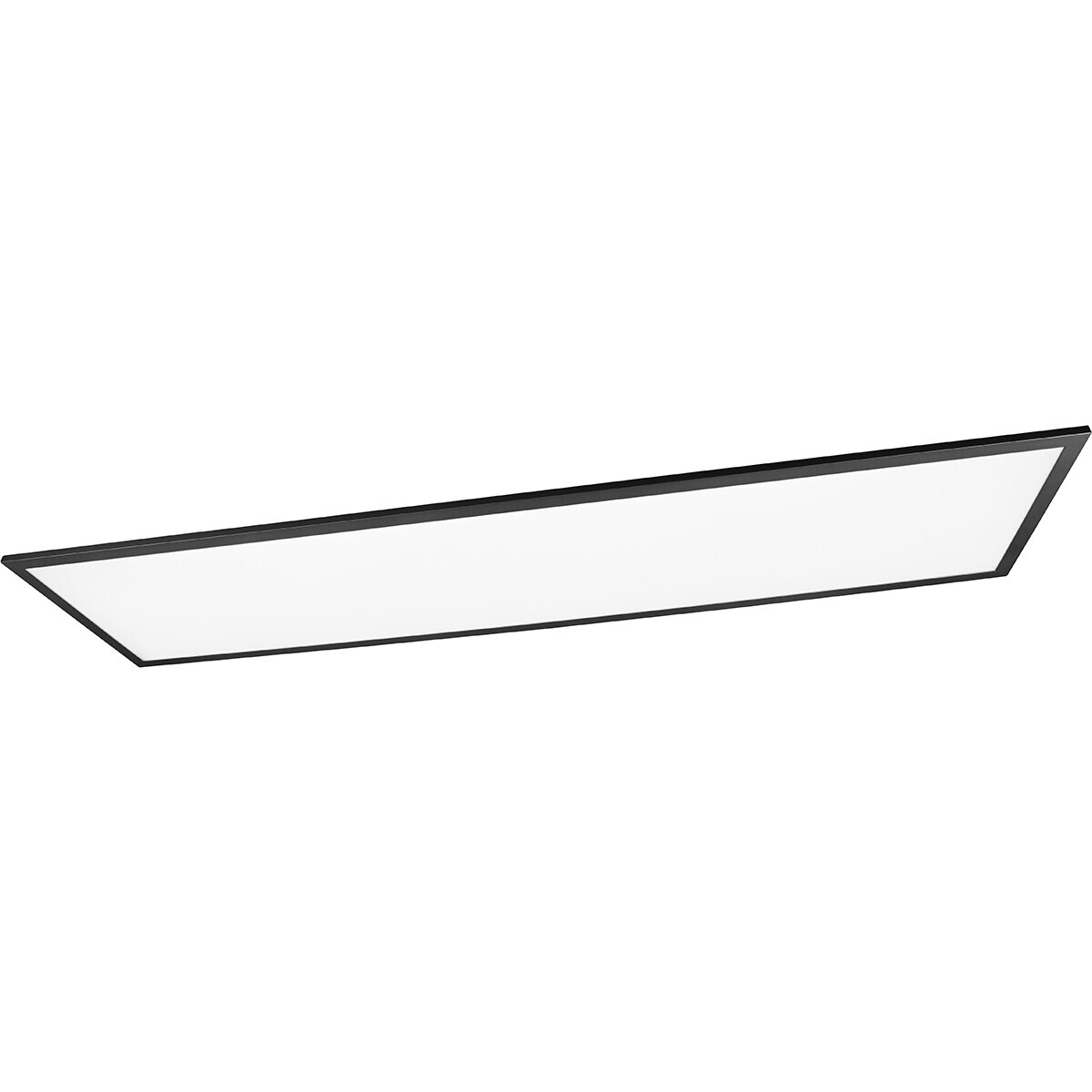 BES LED LED Plafondlamp - Plafondverlichting - Trion Tirus XL - 34W - Aanpasbare Kleur - Rechthoek - Mat Zwart - Aluminium