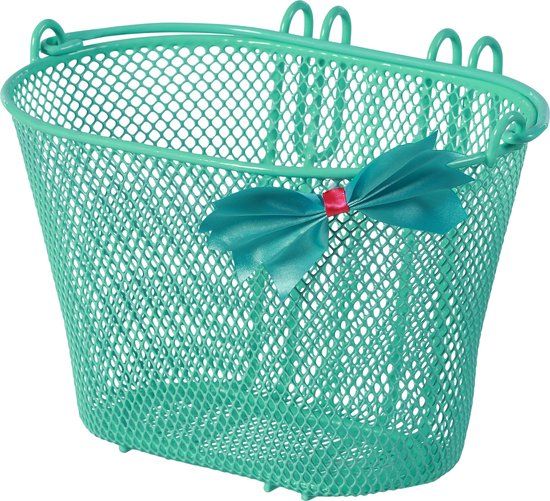Basil Jasmin Bow-Tie Steel Bicycle Basket - Green