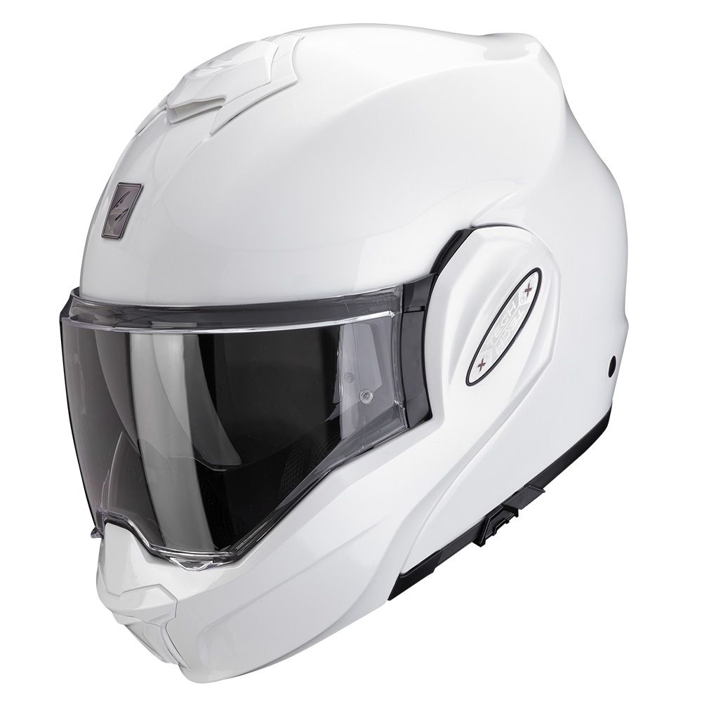 Scorpion Exo-Tech Evo Pro Solid Pearl Wit Systeemhelm - Helm