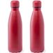 Merkloos RVS waterfles/drinkfles rood met schroefdop 790 ml - 4x Stuks