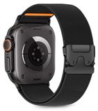 Tech-Protect nylon sluiting voor Apple Watch 6 / 7 / 8 / 9 / 10 / Se / Ultra 1 / 2 (44 / 45 / 46 / 49 mm), zwart
