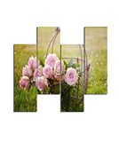 Homemania Wandfoto, motief: bloemen, 4 stuks, voor woonkamer, slaapkamer, meerkleurig, 76 x 0,3 x 50 cm, HM204PMDF197, MDF