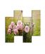 Homemania Wandfoto, motief: bloemen, 4 stuks, voor woonkamer, slaapkamer, meerkleurig, 76 x 0,3 x 50 cm, HM204PMDF197, MDF