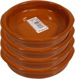 Concorde Alicante Tapas schaaltje - Set van 20 stuks - Terracotta - 12 cm - Rond - Met handvatten