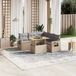 Maison Exclusive - Ensemble de meubles de jardin 6 pièces avec canapé et coussins, beige, en polyrotin