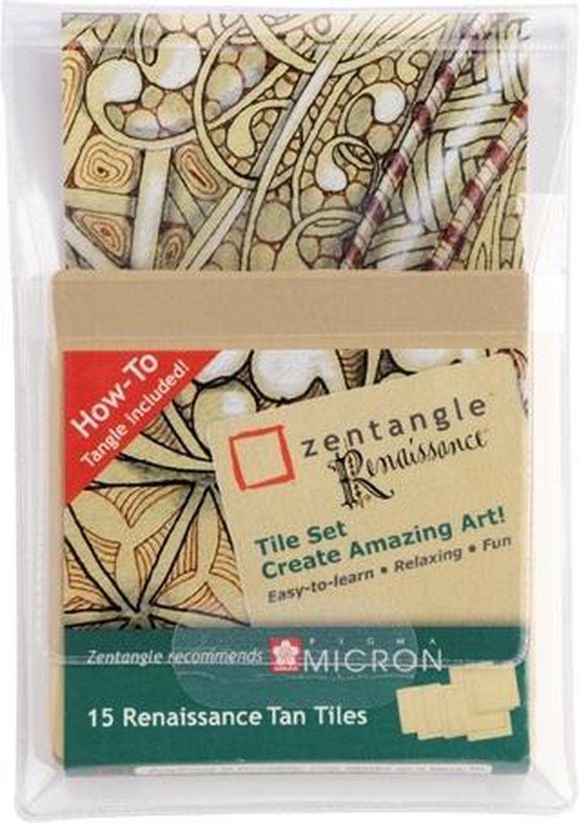 Sakura Renaissance Tan Tiles, 15 bruine middenhoek-achels