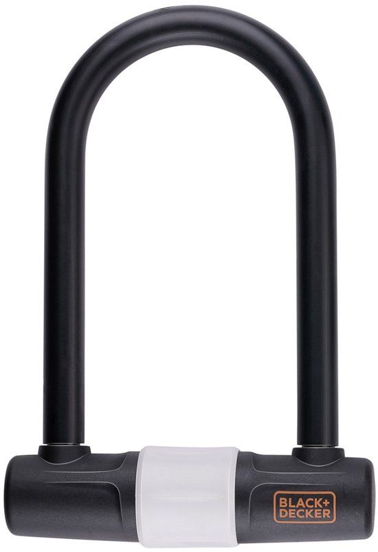 BLACK+DECKER Beugelslot - Fietsslot/ Scooterslot/ Motorslot - 14 x 25 CM - 3 Reservesleutels