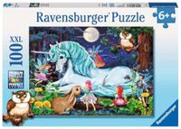 Ravensburger kinderpuzzel - 10793 Im Zauberwald - eenhoornpuzzel voor kinderen vanaf 6 jaar, met 100 stukjes in XXL-formaat