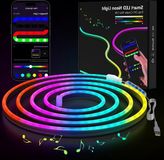 Merkloos LED strip Music Sync Neon RGB DIY Vorm Lichteffect Flex Strip Lights - App-bediening Slaapkamer Speelkamer - Indoor Outdoor Waterdicht Rope Light (2 m)