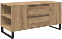 vidaXL Salontafel Artisan Eiken 102 x 44,5 x 50 cm Bewerkt hout