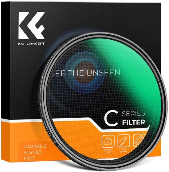 K&F Concept 72mm HMC variabel sterfilter 4-8 punten ster filter star sterrenfilter