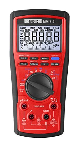 Benning MM 7-2 True RMS digitale multimeter (weergave digitaal, max. spanningsmeetbereik DC 1000 V, optische en akoestische buxuscontrole) 44690