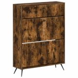 vidaXL Schoenenkast BREDA 78 x 24 x 103 cm Bewerkt hout Gerookt eiken