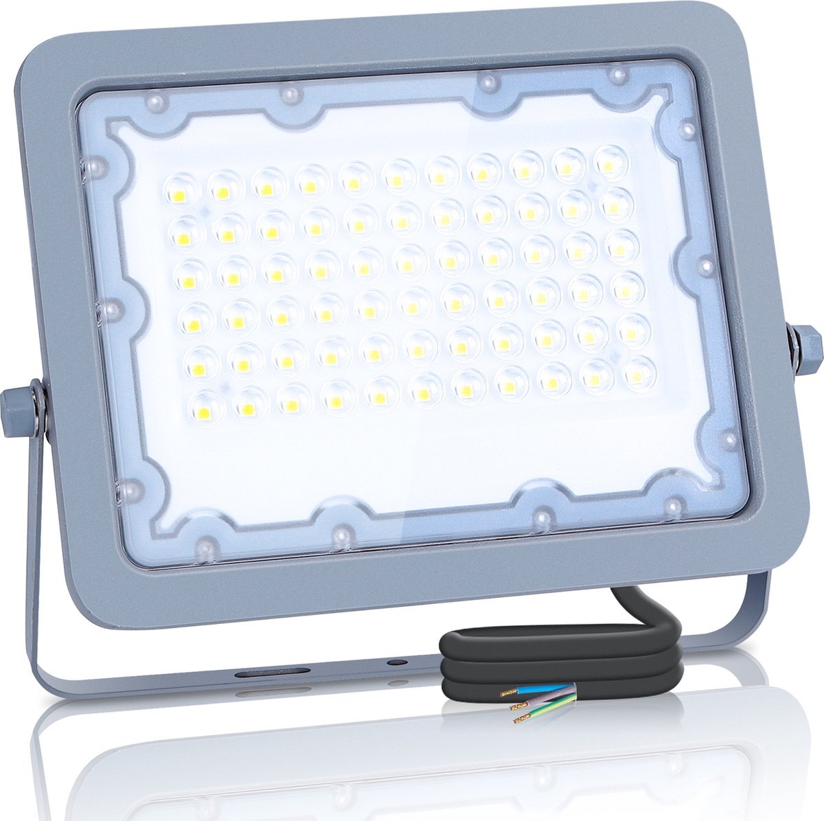 Aigostar LED Bouwlamp - Schijnwerper - Breedstraler PRO IP65 - 50W 4.500 Lumen - 4000K helder wit licht