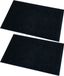 Wicotex Tapis de porte/Tapis essuie-pieds Memphis - 2x - Noir - 60 x 80 cm - Antidérapant - Intérieur et Extérieur