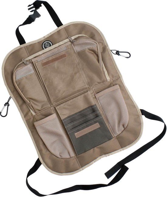 Prince Lionheart Backseat Organizer | Auto-organizer | Geïsoleerde Bekerhouders | 2 Flessenhouders | 2 Karabijnhaken - Tan