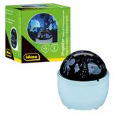Idena 50144 - LED projector dolfijn en onderwaterwereld, licht op in de kleuren wit en blauw, LED sterrenhemel projector met 2 modi, voor gebruik binnenshuis, werkt op batterijen, ca. 11,5 x 13 cm