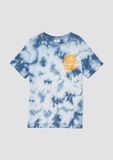 s.Oliver T-shirt Kinderen Blauw Katoen Tie-dye Korte Mouw Ronde Hals