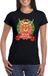 Bellatio Decorations Rudolf Kerst t-shirt zwart Merry Christmas voor dames - Kerst shirts L