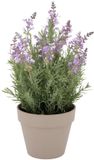 DK design Lavendel kunstplant - in terra pot - paarse bloemen - D32 x H53 cm