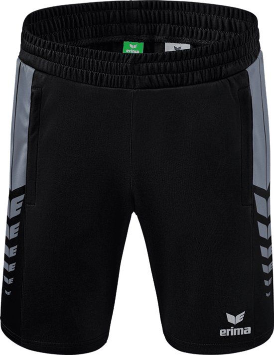 Erima Six Wings Worker Short Heren - Zwart / Slate Grey | Maat: 3XL