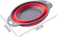 Poignée rabattable Passoire pliable rouge silicone rond pliable avec poignée