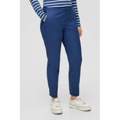 s.Oliver s.Oliver tapered fit pantalon blauw