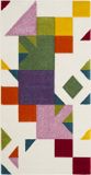 Safavieh Modern Graphic Indoor Geweven Vloerkleed, Hollywood Collectie, HLW702, in Ivoor & Roze, 79 X 152 cm