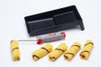 ProDec 7-delige geweven 4 inch miniverfrollers, softgrip frame en bakjesset voor een gladde afwerking van binnenmuren en plafonds met emulsieverven, 4"