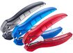 Bostitch EZ Squeeze One-Hole Punch, capaciteit 10 vel, zwart, rood, blauw, 3 stuks