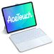 Inateck Hoes met toetsenbord iPad Air 13, groot 6 inch precisie-touchpad | voor iPad Pro 12,9 inch, afneembaar, verticaal/horizontaal, 7 kleuren verlichting, verborgen pennenvak, AceTouch, blauw