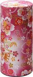Tokyo Design Studio Roestvrij stalen Theeblik Roze Bloemen 7.4x15.5cm 200gr