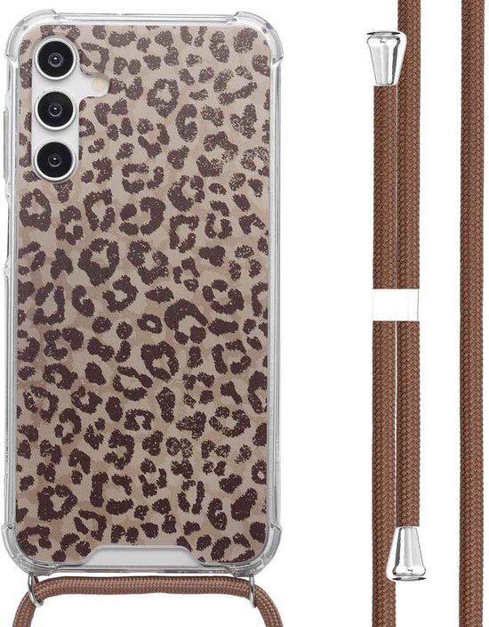 imoshion Hoesje - Geschikt voor Samsung Galaxy A15 (5G) - Design Hoesje met Koord - Leopard Mood