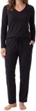 Schiesser Dames pyjama Mix & Relax zwart